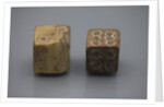 A pair of Roman dice made from carved bone, 1st century BC by Anonymous