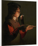 A young boy with a pipe, blowing on a firebrand, 1645-1648 by Anonymous