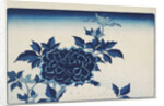 Aizuri-e with flowers, by Anonymous
