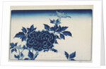 Aizuri-e with flowers, by Anonymous