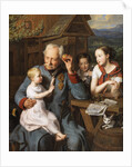 An old invalid with children, 1827 by Anonymous