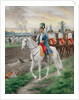 Archduke Charles of Austria, Duke of Teschen, with his staff, c. 1900 by Anonymous
