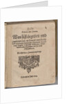 Aviso. Relation oder Zeitung. Title page of the first edition, 1609 by Anonymous