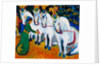 Circus horses dressage, 1908-1909 by Anonymous