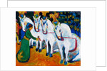 Circus horses dressage, 1908-1909 by Anonymous