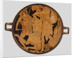 Cup with Achilles slaying Penthesilea. Red-figure pottery, ca 470-460 BC by Anonymous