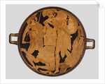 Cup with Achilles slaying Penthesilea. Red-figure pottery, ca 470-460 BC by Anonymous