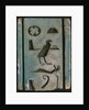 Decorative tile with Egyptian hieroglyphs, 14th cen. BC by Anonymous