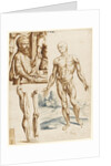 Écorché with Portrait of Andreas Vesalius, 1545 by Anonymous