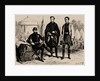 Emperor Pedro II of Brazil with his two sons-in-law, August of Saxe-Coburg and Gotha and Gaston of O by Anonymous
