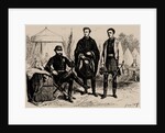 Emperor Pedro II of Brazil with his two sons-in-law, August of Saxe-Coburg and Gotha and Gaston of O by Anonymous