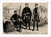 Emperor Pedro II of Brazil with his two sons-in-law, August of Saxe-Coburg and Gotha and Gaston of O by Anonymous