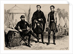 Emperor Pedro II of Brazil with his two sons-in-law, August of Saxe-Coburg and Gotha and Gaston of O by Anonymous