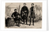 Emperor Pedro II of Brazil with his two sons-in-law, August of Saxe-Coburg and Gotha and Gaston of O by Anonymous