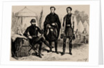 Emperor Pedro II of Brazil with his two sons-in-law, August of Saxe-Coburg and Gotha and Gaston of O by Anonymous