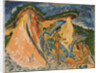 Fehmarn Dunes With Bathers Under Japanese Umbrellas, 1913 by Anonymous