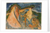 Fehmarn Dunes With Bathers Under Japanese Umbrellas, 1913 by Anonymous