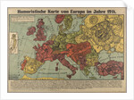 Humorous Europe Map in 1914, 1914 by Anonymous