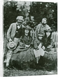 Karl Marx, Friedrich Engels and the daughters Jenny, Eleanor and Laura Marx, 1864 by Anonymous
