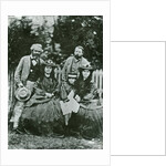 Karl Marx, Friedrich Engels and the daughters Jenny, Eleanor and Laura Marx, 1864 by Anonymous