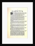 La Gazette (Gazette de France), 1631 by Anonymous