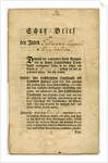 Letter of Protection for Callmann Lazarus from Friesenheim in Baden, 1777 by Anonymous