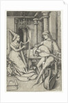 Luteplayer and Harpist, Late 15th cen by Anonymous