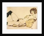 Lying nude with green stockings, 1917 by Anonymous