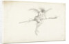 Monstrous witch on a broom, Mid of 17th cen by Anonymous