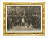 Napoleons farewell to the Imperial Guard in the courtyard of the Palace of Fontainebleau by Anonymous