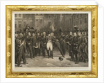 Napoleons farewell to the Imperial Guard in the courtyard of the Palace of Fontainebleau by Anonymous