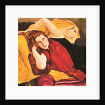 Portrait of a girl with red scarf, 1926 by Anonymous