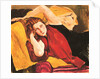Portrait of a girl with red scarf, 1926 by Anonymous
