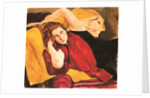 Portrait of a girl with red scarf, 1926 by Anonymous