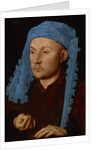 Portrait of a man with a blue chaperon (Man with Ring), ca 1429 by Anonymous