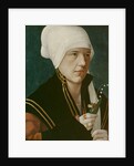 Portrait of a woman holding a Lily-of-the-Valley and a pansy, before 1520 by Anonymous