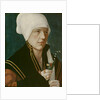 Portrait of a woman holding a Lily-of-the-Valley and a pansy, before 1520 by Anonymous