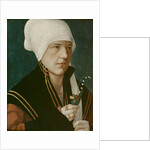 Portrait of a woman holding a Lily-of-the-Valley and a pansy, before 1520 by Anonymous