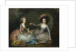Portrait of Marie Antoinette and Princess of Lamballe, ca 1770 by Anonymous