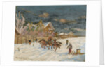 Russian village in winter, 1915 by Anonymous