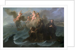 Saint Francis of Paola and his companions cross the strait to Messina on his cloak, 1723 by Anonymous