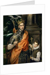 Saint Louis IX of France with a Page, End of 16th cen by Anonymous