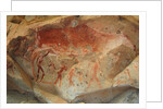 San rock painting in the Drakensberg Mountains in South Africa, by Anonymous
