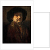 Self-Portrait in a fur coat with gold chain and earring, 1655 by Anonymous