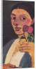 Self-Portrait with Two Flowers in Her Raised Left Hand, 1907 by Anonymous