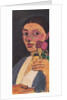 Self-Portrait with Two Flowers in Her Raised Left Hand, 1907 by Anonymous
