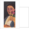 Self-Portrait with Two Flowers in Her Raised Left Hand, 1907 by Anonymous