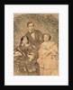 Sergei Mikhailovich Tretyakov with his wife Elizaveta Tretyakova and her sister Anna Alexeeva, 1850s by Anonymous