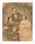 Sergei Mikhailovich Tretyakov with his wife Elizaveta Tretyakova and her sister Anna Alexeeva, 1850s by Anonymous