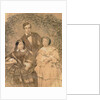 Sergei Mikhailovich Tretyakov with his wife Elizaveta Tretyakova and her sister Anna Alexeeva, 1850s by Anonymous